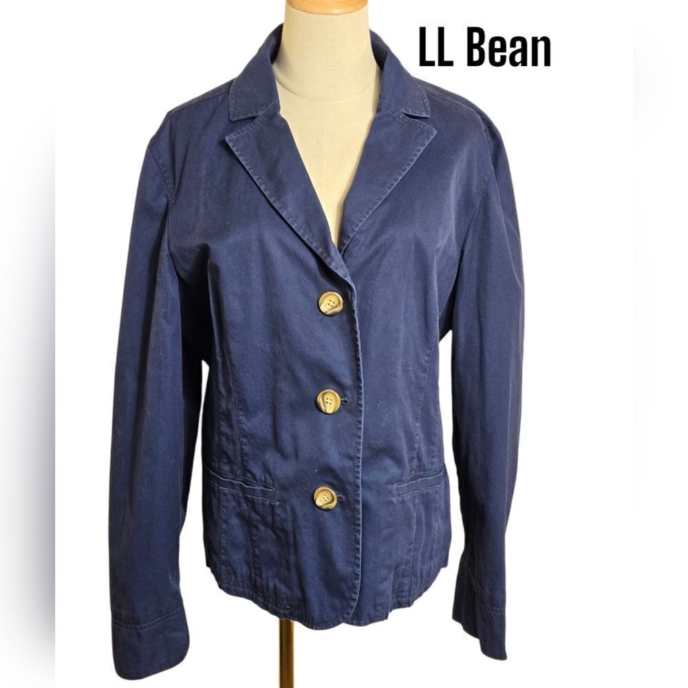 L.L. Bean Navy Lightweight Jacket Blazer PLUS SIZE